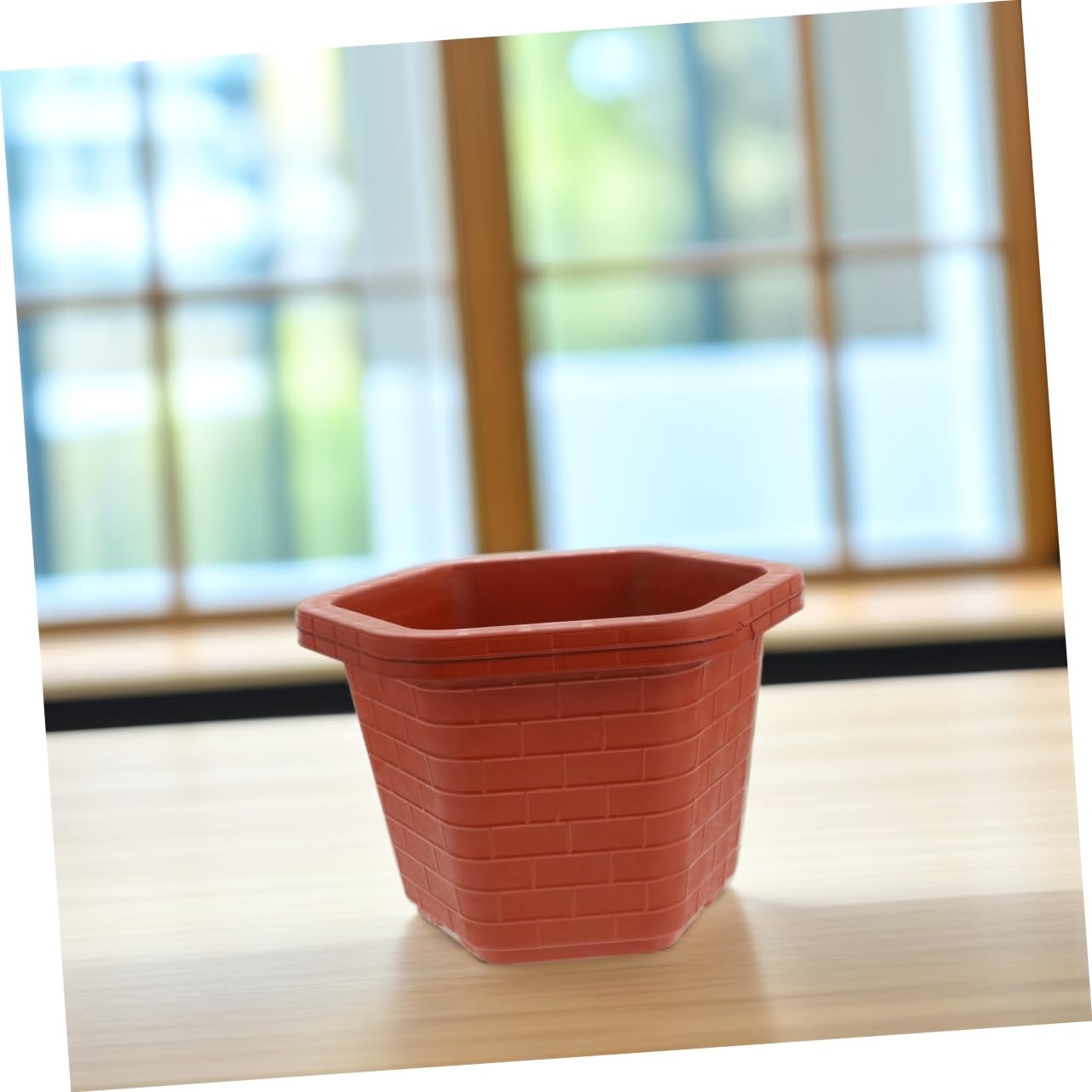 CIYODO 2Pcs Plastic Flower Pots with Drainage Stylish Garden Nursery Containers for Succulent and Houseplants for Balcony and Office Decor Chic Bonsai Plant Pots