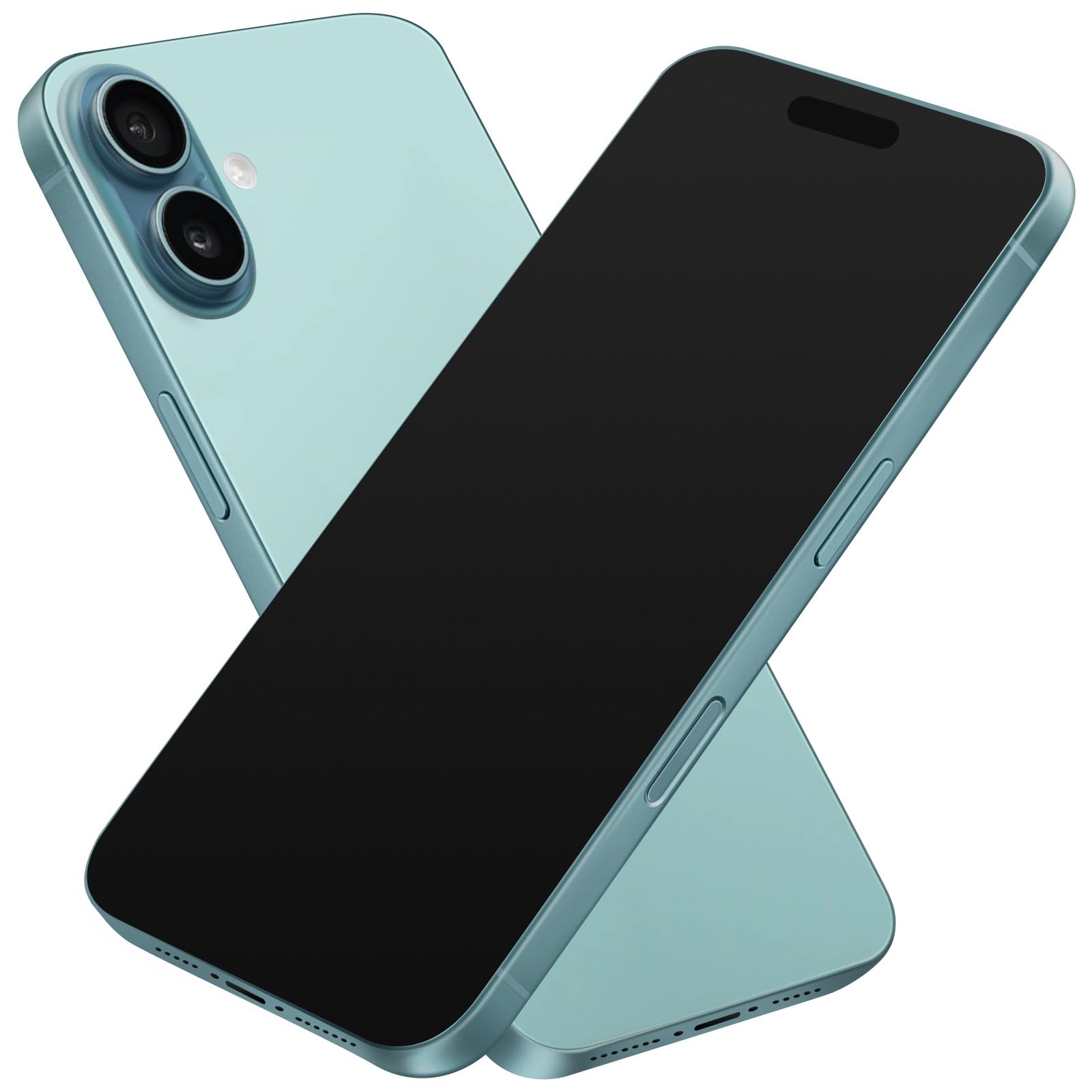 Fake Phone Dummy Prop Phone, Black Screen Decoy Phone Pear Phone Non-Working Phone 16 Pro for Kid Play, Display Phone Look Like Real Phone pro max16 (16,Teal,Black Screen)