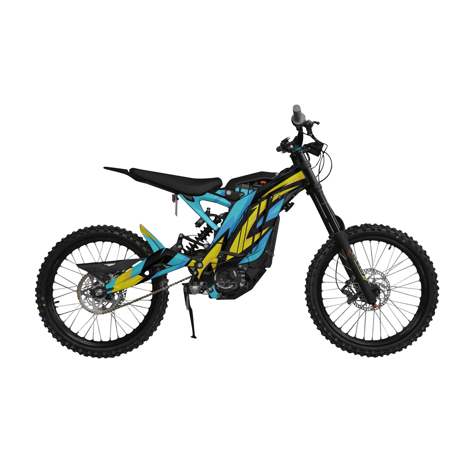 Surron Light Bee Graphics Kit Wrap - Tribal Cyan - Sur-Ron Skin - Premium 3M Vinyl Protective Wrap Decal Cover - Easy to Apply | Crafted in The USA by MightySkins