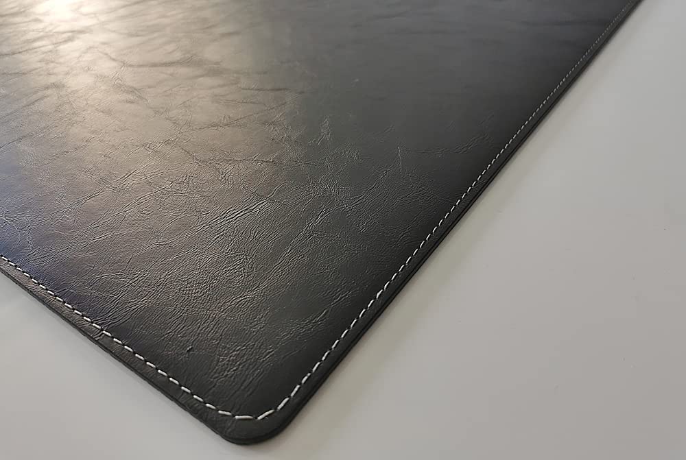 Schreibtischunterlage in Lora Leder 60 x 40 Schwarz