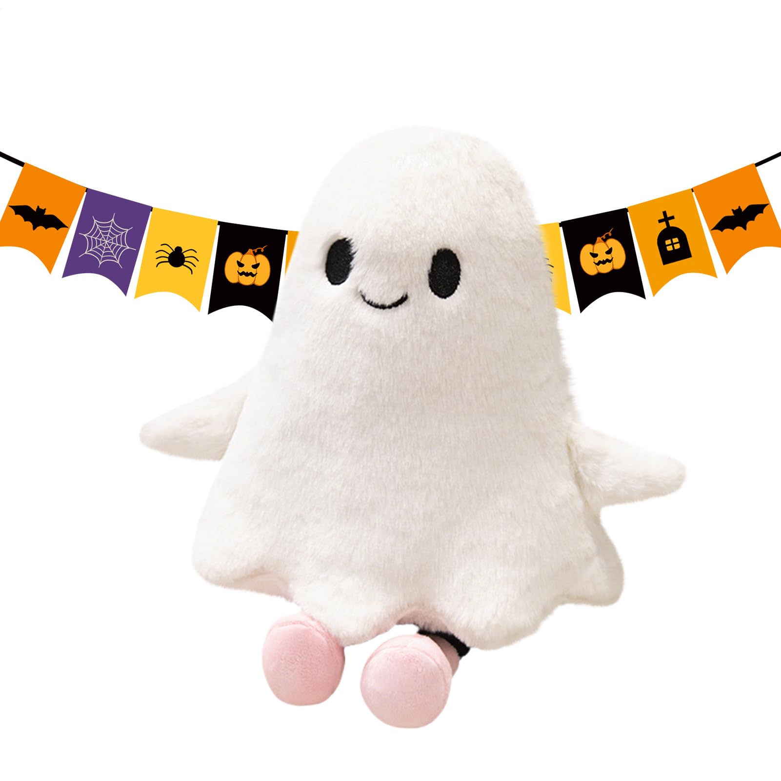 Peluche de fantasma interactivo para decorar habitaciones infantiles y escritorios en Halloween