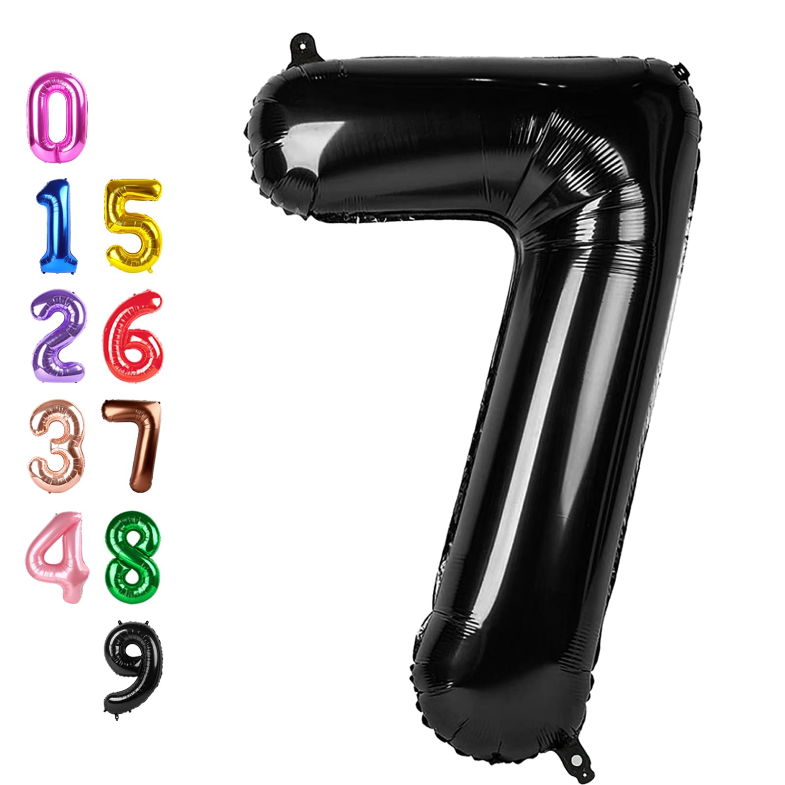 Number Balloons Black 7 Balloon 40 inch for 7th Birthday Party Decoration