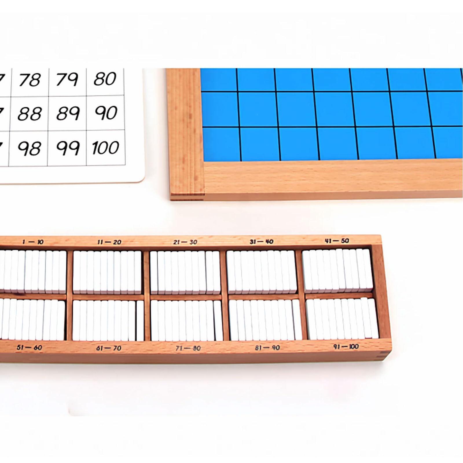 Montessori 1-100 Tablica Liczbowa Liczby Setka Zabawka Matematyczna, Przedszkolne Pomocne Narzędzia do Nauki Kolejności Liczb i Liczenia
