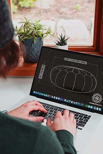 Miniatura 5 de Puf redondo de cuero genuino sin relleno  Reposapiés otomano marroquí, funda para reposapiés, súper suave hecho a mano otomano sintético viene en 20