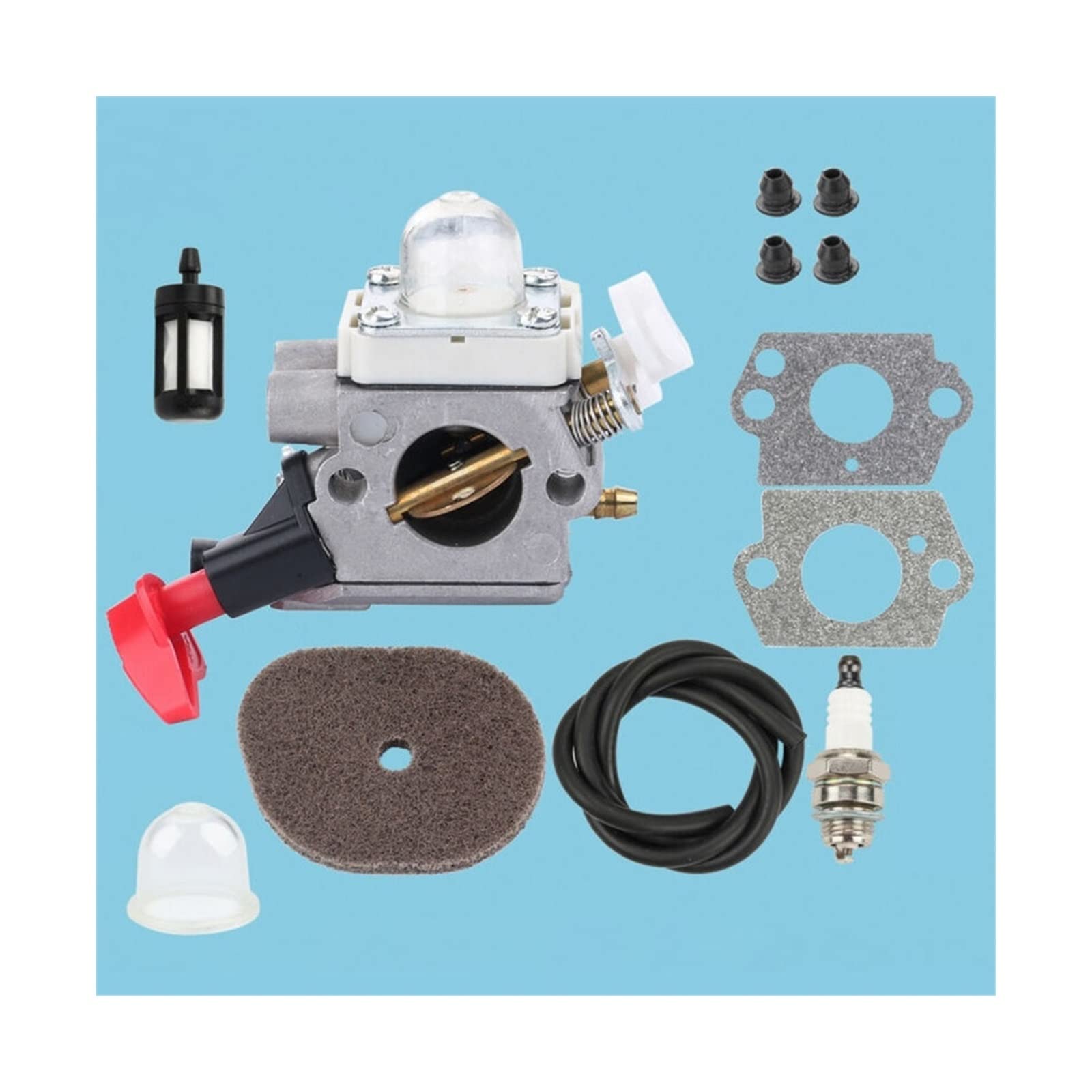 Carb Carburador para Stihl FS50 FS56 FS40 FS70 FC56 FC70 para Zama C1MS267A Filtro De Aire Línea De Combustible Bujía Carburador Motor