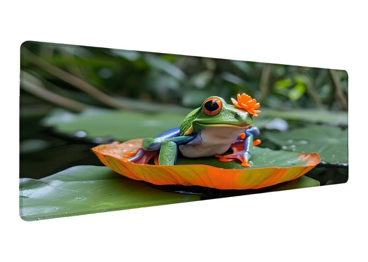 Podkładka pod mysz, 1200 x 600 x 3 mm, gamingowa podkładka pod mysz, duża, kwiat, antypoślizgowa, gumowa podstawa, szyte krawędzie, podkładka na biurko, poprawia precyzję i prędkość, R-5