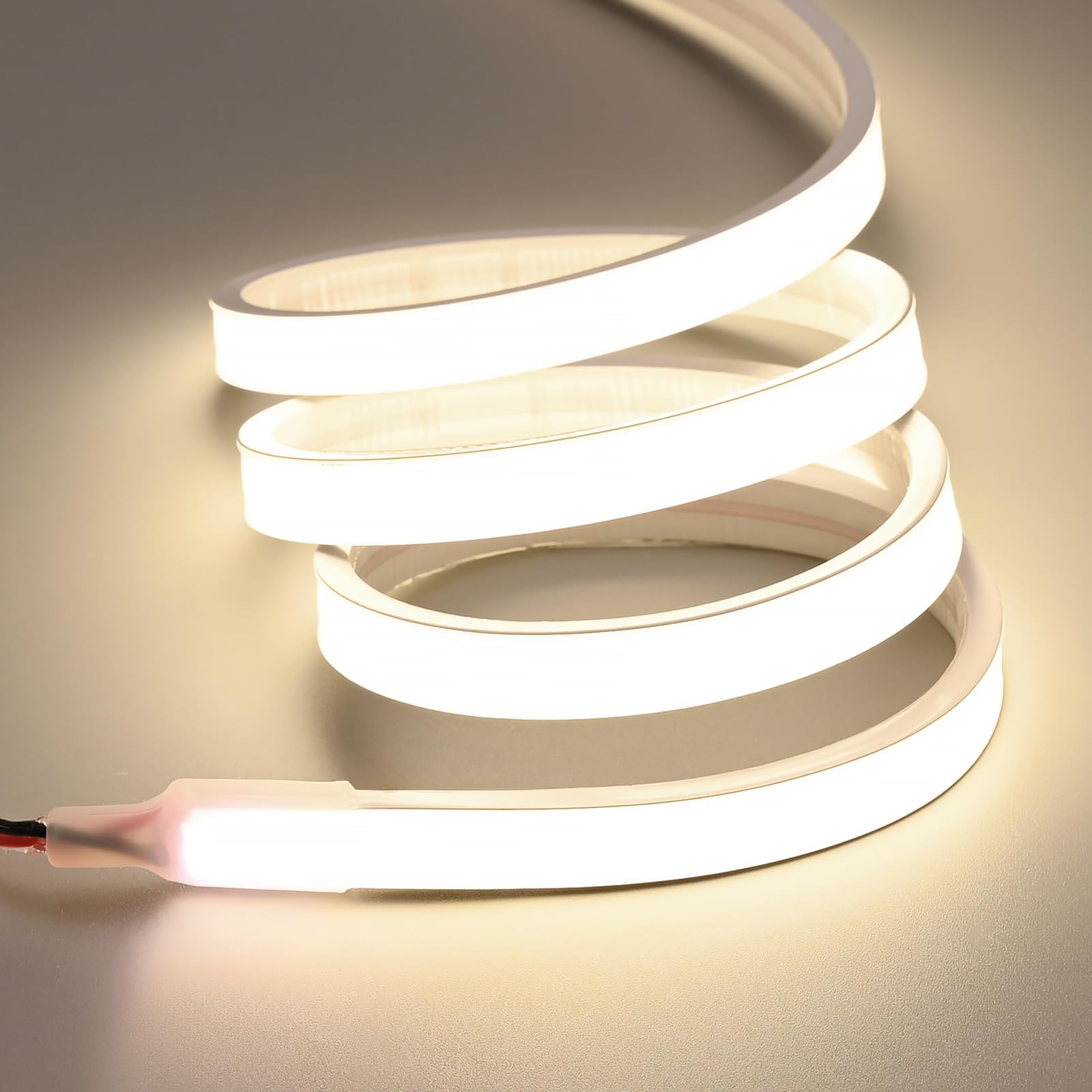 JOYLIT Ruban LED COB Néon 24V 5M 4000K Blanc Naturel IP67 Étanche