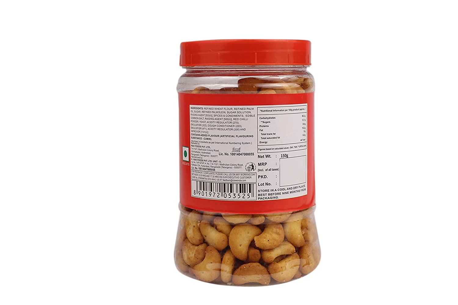 Dukes Nibbles Masala Crackers (150g) - Image 2 thumbnail