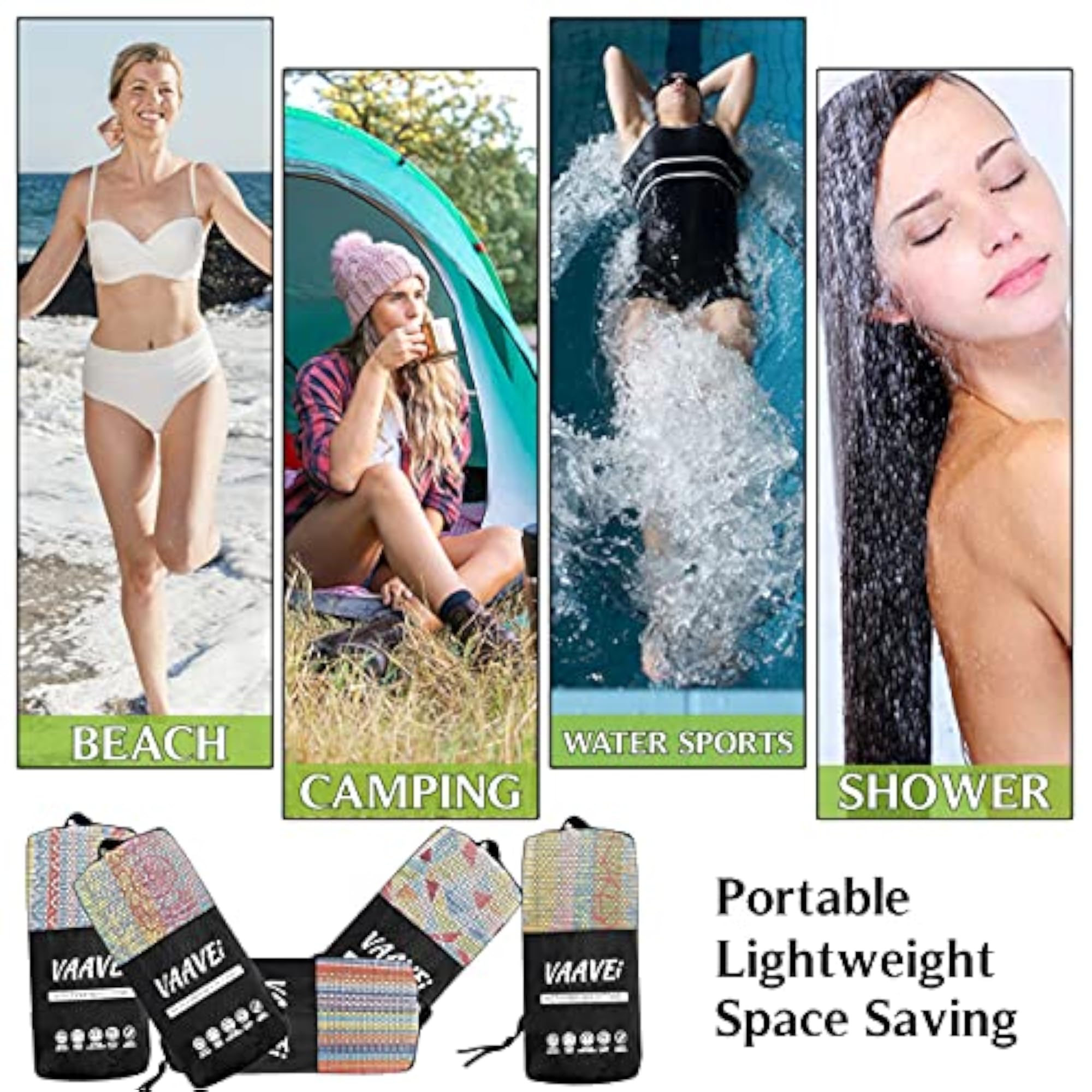 Quick-Drying Microfiber Beach Towel, Mosaic