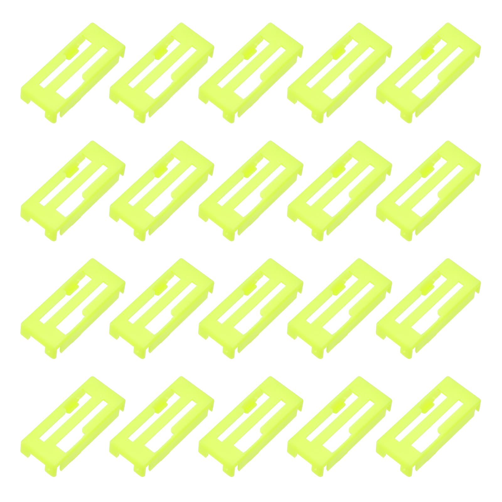 sourcing map 40 Pcs Servo Extension Cable Clips, Servo Cable Safety Connector Lead Wire Buckle Lock for RC Car Plane Boat DIY Y Adapter Cable, Yellow