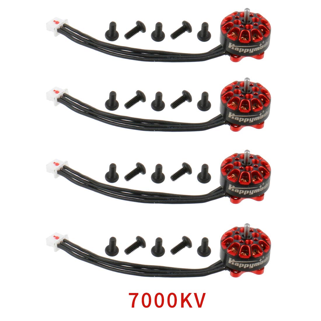 HAPPYMODEL 4PCS EX1103 1103 6000KV 7000KV 8000KV 12000KV 2-4S Brushless Motor CW CCW for Sailfly-X Larva X Toothpick RC Racing Drone FPV Models (CW 7000KV)