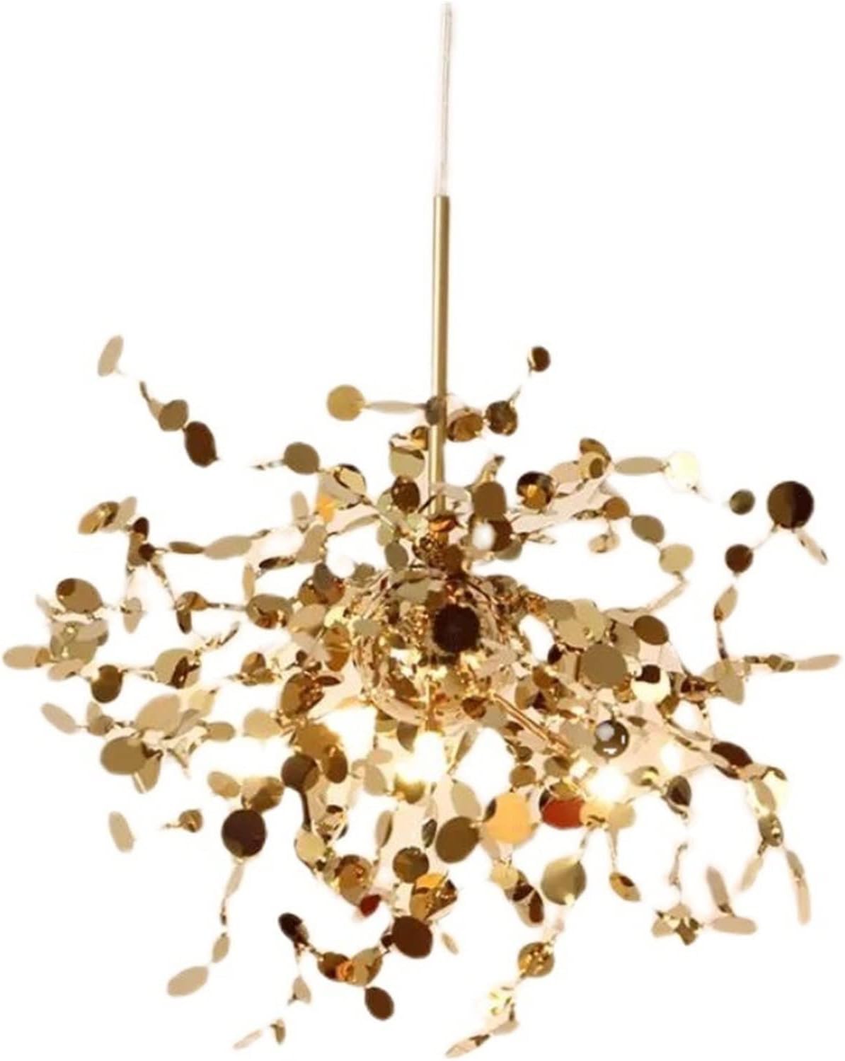 HYJAUSXB Chandelier, Chandelier Modern Led Pendant Lights - Stainless Steel Ceiling Hanglamp Light for Kitchens(Tricolor,Gold 1 Head)