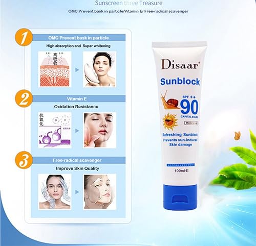 Miniatura 5 de disaar Refrescante Sunblock spf90+ + Capital Soleil Protección resistente al agua, 100ml