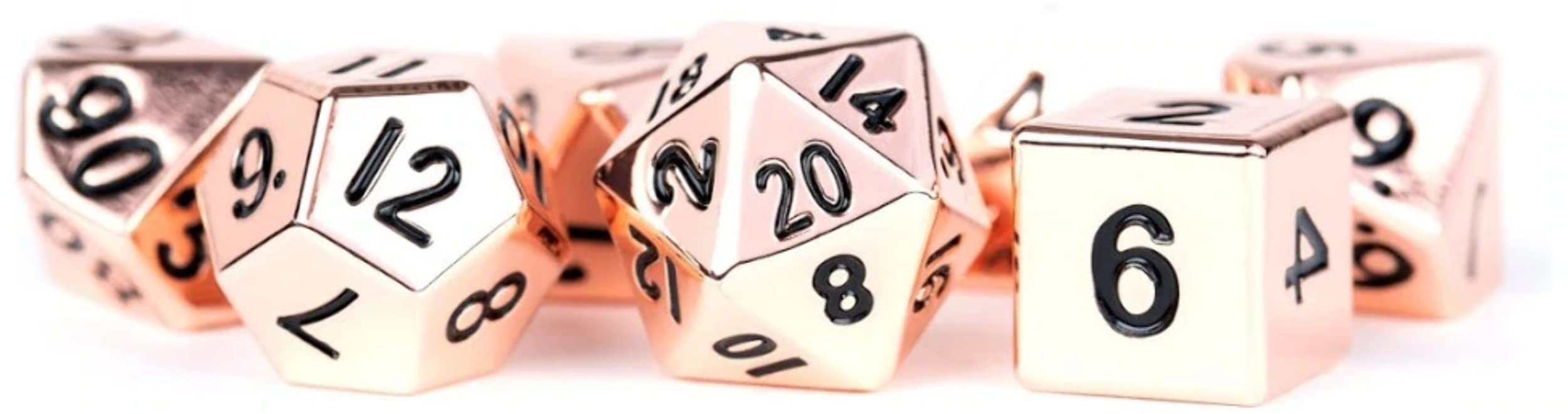 Metal Dice Polyhedral Set of 7 die (7) Copper by Metallic Dice Games