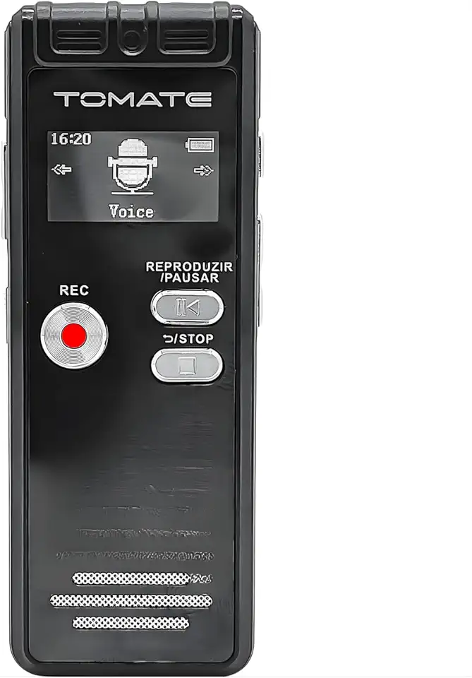 Gravador de Voz Digital USB 8GB com Bateria Longa Duração até 12 Horas para Aulas e Reuniões