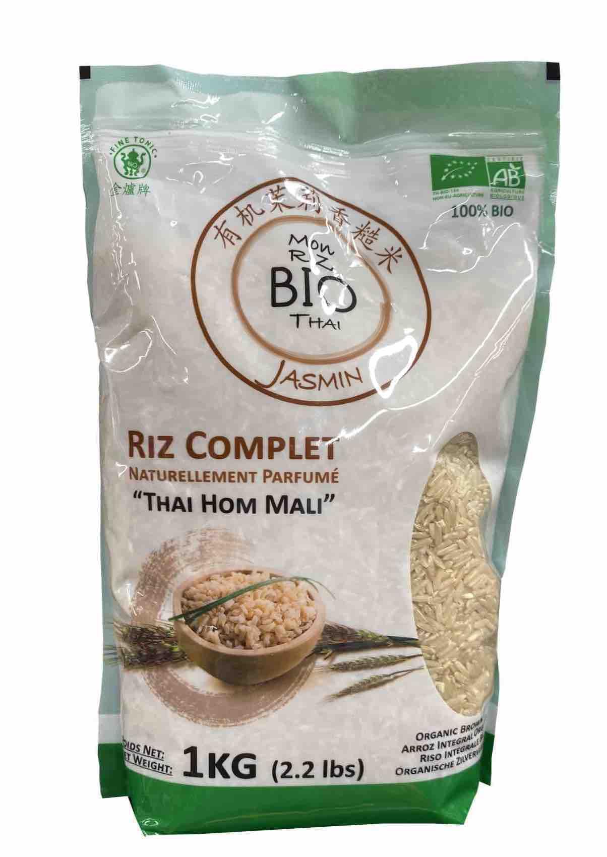 Riz Complet Bio Thai Hom Mali 1kg/Sachet - Offres de 1, 2, 3 et 4 Sachets - Livraison Gratuite France (3 sachets)
