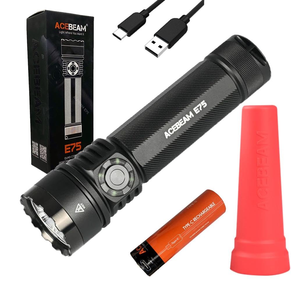 〜最終値下〜ACEBEAM E75 6500K 4500lm Acebeam E75 Quad-Core High-performance Rechargeable
