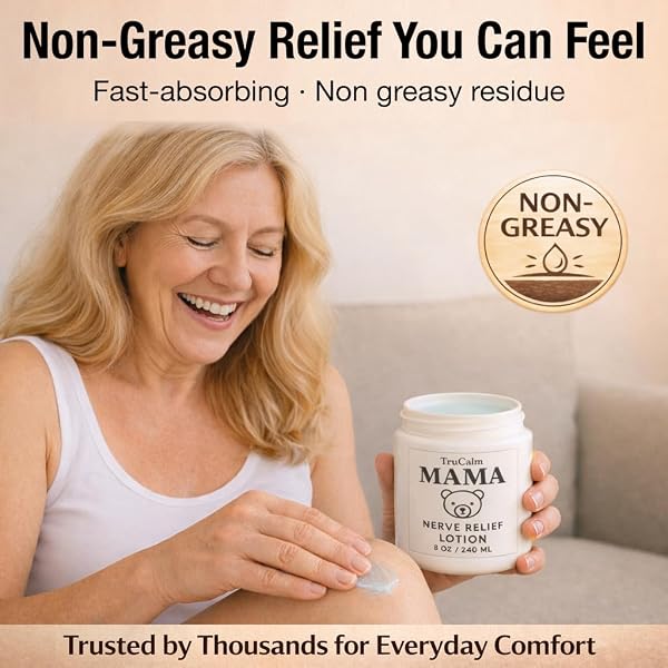 Mama Lotion â Neuropathy Nerve Relief Cream with Magnesium Chloride - Maximum Strength Comfort for Feet, Hands, Legs, Toes - Fast-Absorbing and Non-Greasy Formula for Food and Leg Comfort - 8 Oz - 5