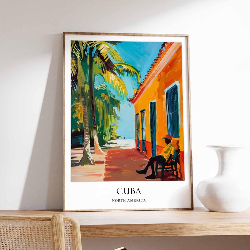 Poster Cuba décoration murale lot de 6 affiches voyage paysage Amérique du Sud sur toile A0
