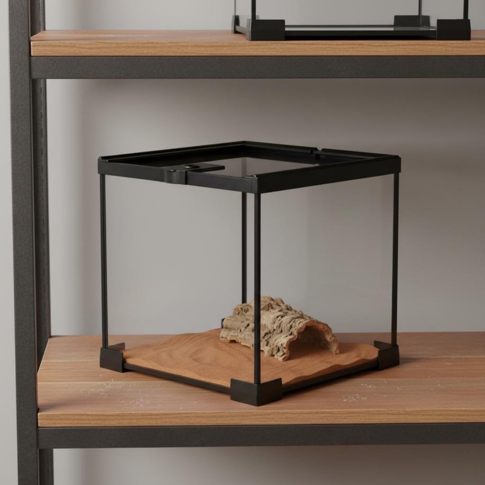 Qianly Tanque de Cría de Reptiles Alta Transparencia Contenedor de Reptiles con Ventilación, 30-30-20cm