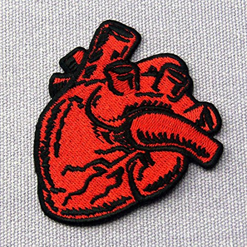 X-Ray Anatomical Heart Embroidered Badge Iron On Sew On Patch #TOP3