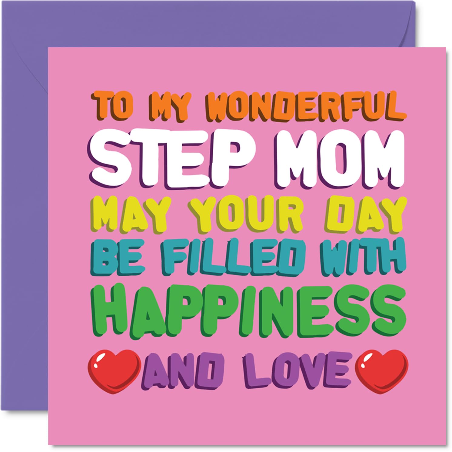 Step Mom Birthday Card, Happiness And Love
