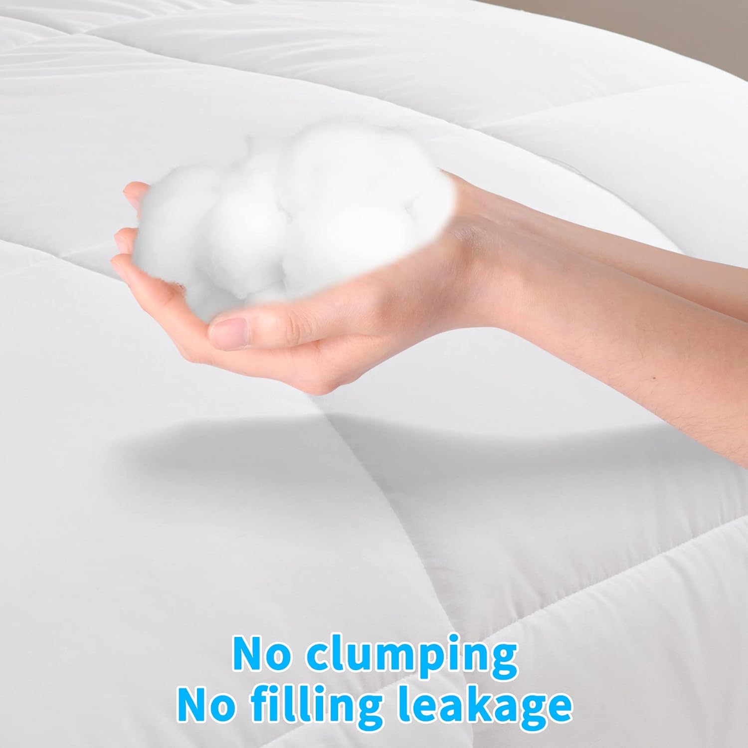 Cambividas King Size Comforter Duvet Insert, All Season Soft Quilted Down Alternative Comforter Reversible Duvet Insert with Corner Tabs, Winter Summer Warm Fluffy(White, 90x102 inches) : Home & Kitchen