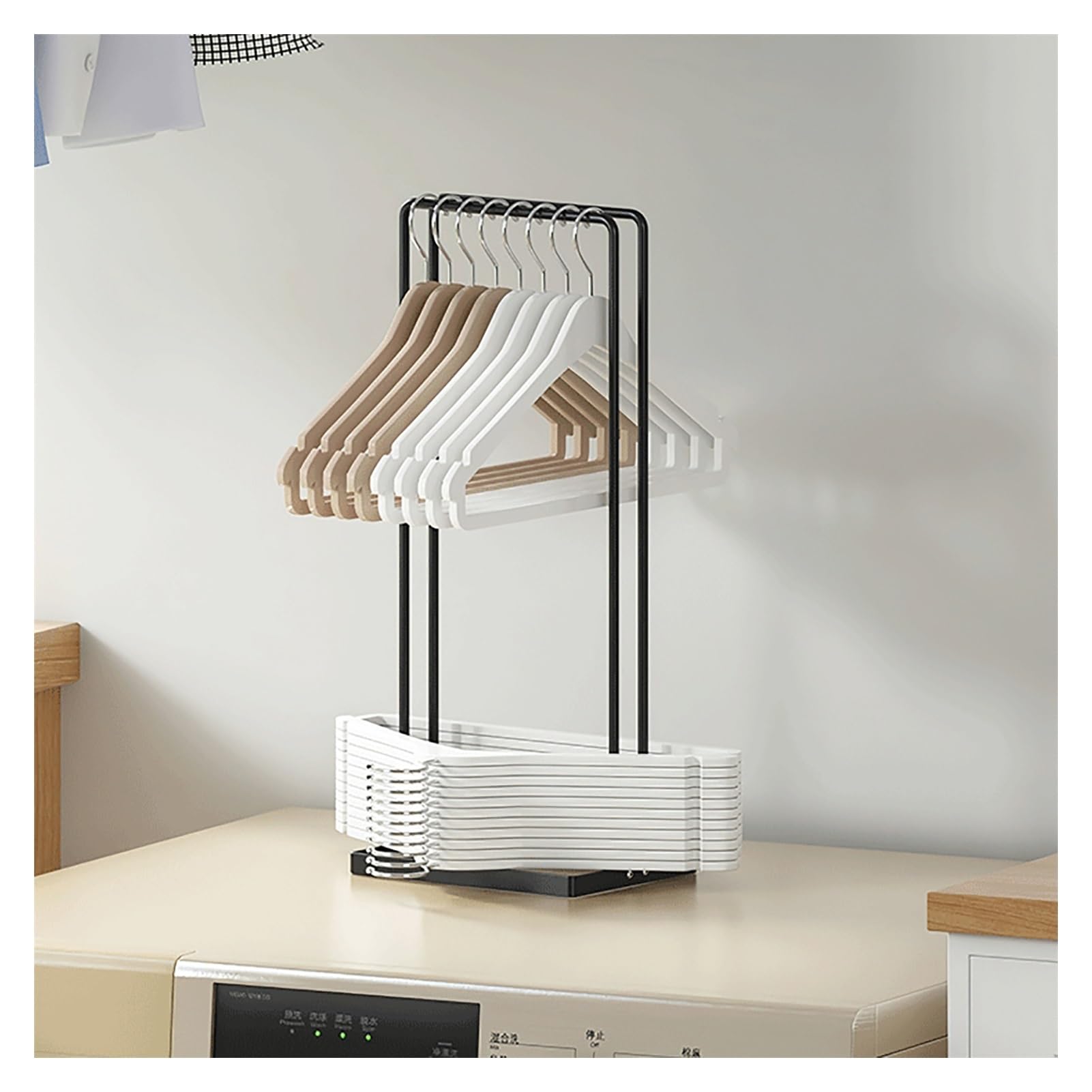 KLYDBMYT Metal Hanger Storage Organiser,Detachable Clothes Hanger Stacker Holder,Clothes Hanger Organizer Rack,Hanger Stacker Rack for Adults and Kids (Color : Set of 1, Size : 17x13x40cm)