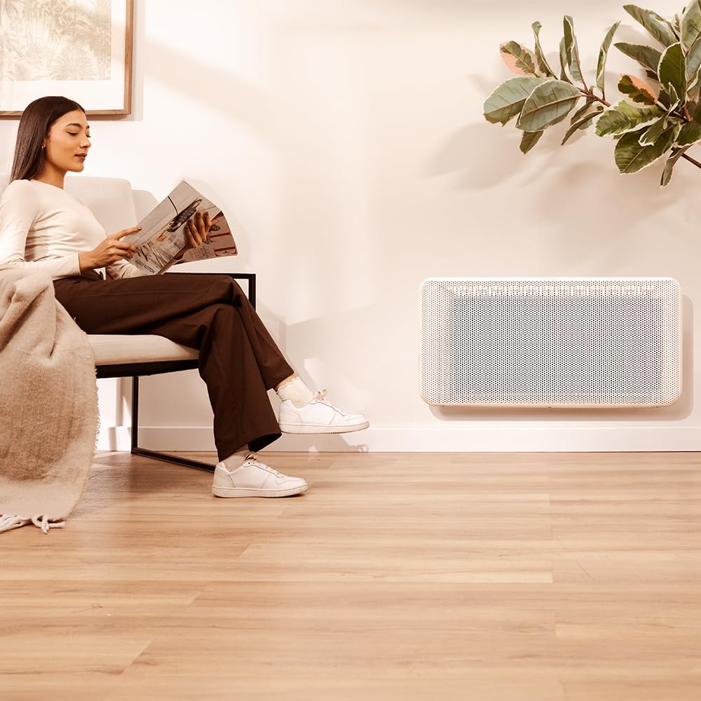 Cecotec Radiatore Elettrico con Telecomando ReadyWarm 2000 Graphene. 1800W, Termostato 15-40ºC, Basso Consumo, Timer 12h, Tripla Sicurezza, Calore Rapido, Design Compatto
