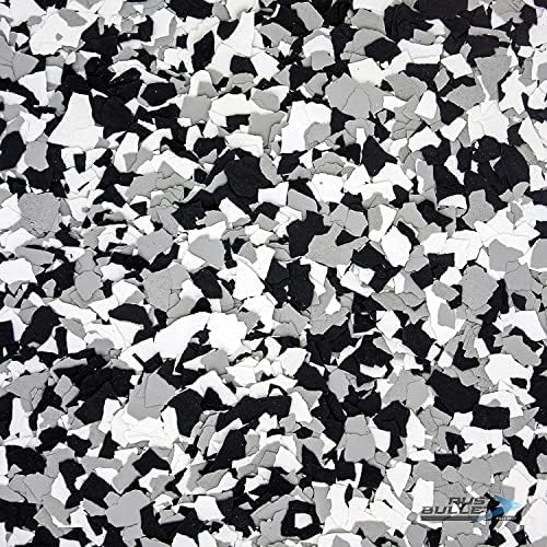 RUST BULLET Decorative Color Flakes Customize Your Concrete Coating 1 LB Bag Black Marble