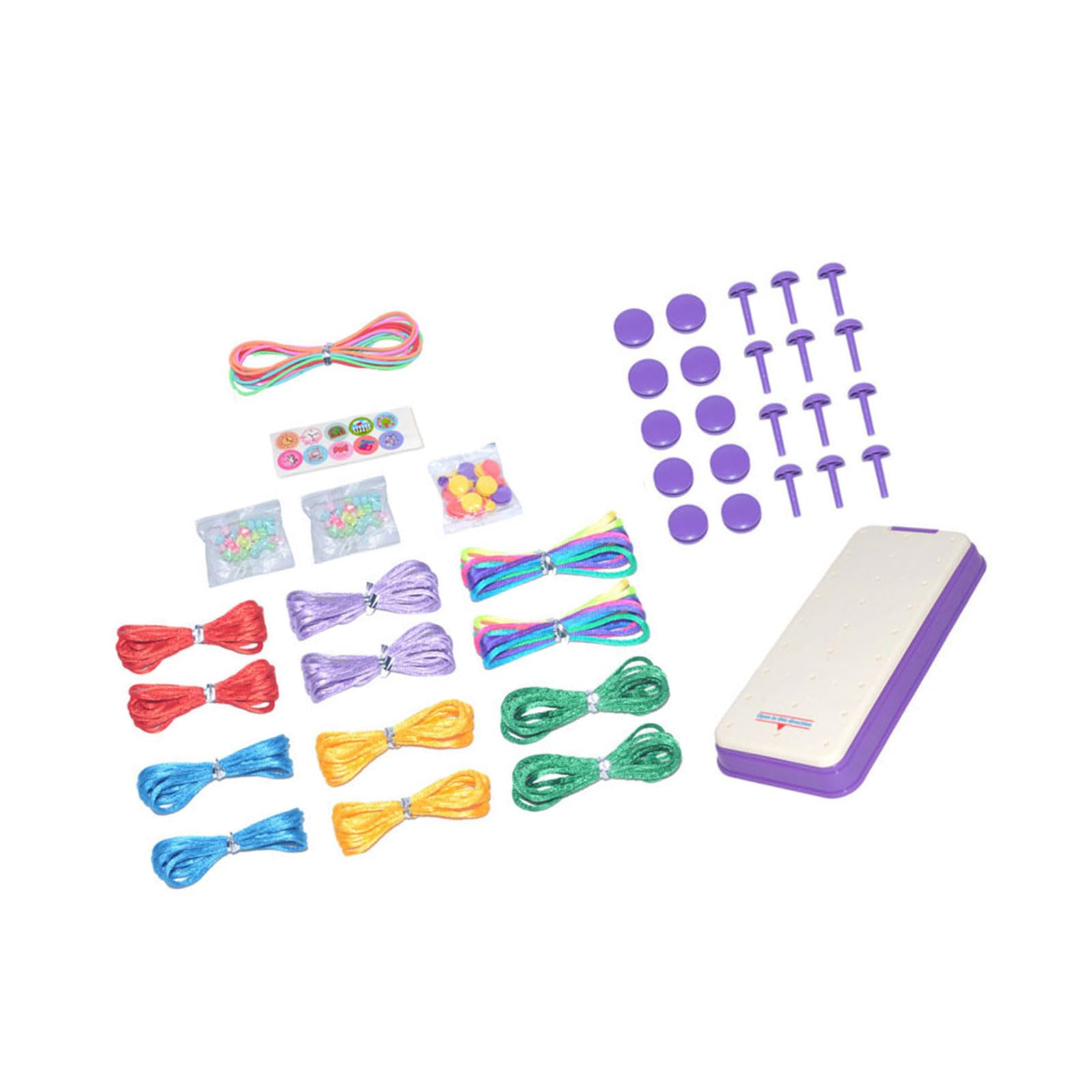 Comprehensive Bracelets Making Set Includes Weaving Tools Braiding Cords and Manual Guide for Adult Kid Jewelry Crafting Educational Bracelets Set for Includes Braiding Cords Instructions Skill