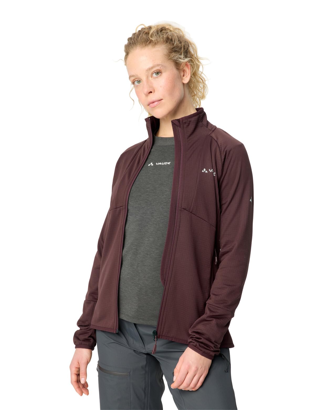 VAUDE Women's Monviso Fleece FZ Jacket II, elastyczna kurtka polarowa dla kobiet, do wszystkich sportów górskich, wykonana z miękkiego, szybkoschnącego materiału