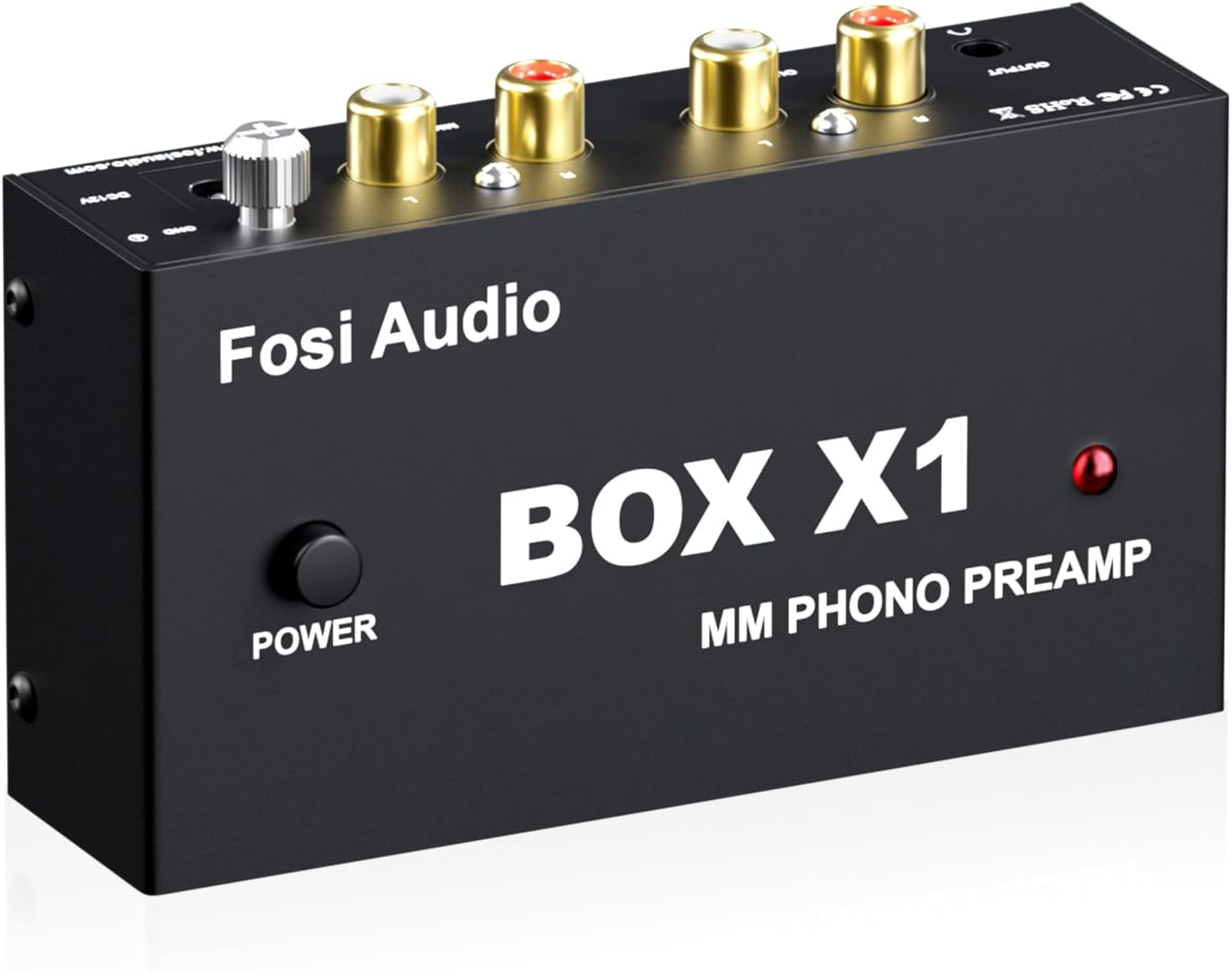 Box X1 Phono Preamp for MM Turntable Mini Stereo Audio Hi-Fi Phonograph/Record Player Preamplifier with 3.5MM Headphone and RCA Output with DC 12V Power Supply