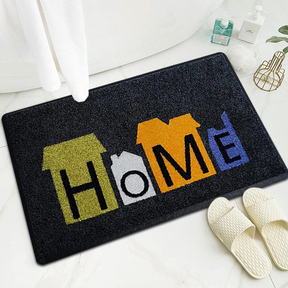 Paillasson Entree Exterieur Maison Gris Foncé Tapis Paillasson d Entree Interieur Tapis de Bain Antidérapant Paillasson Lavable en Machine Paillasson Extérieur Absorbant Tapis Entree(90x150cm)