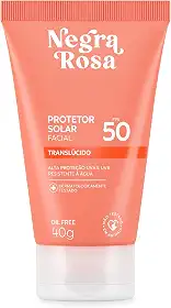 Protetor Solar Facial FPS50 Translúcido Negra Rosa