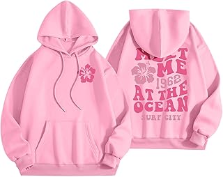 2025 Sudadera con Capucha con Impresión Letra Mujer Manga Larga con Bolsillos Sudadera Mujer Negro Con