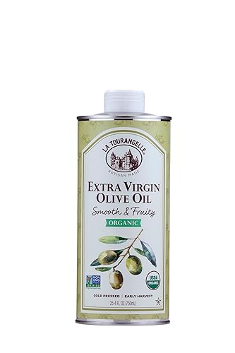La Tourangelle Aceite de oliva extra virgen orgánico prensado en frío suave y afrutado cosecha temprana para altos antioxidantes de España 254 onzas