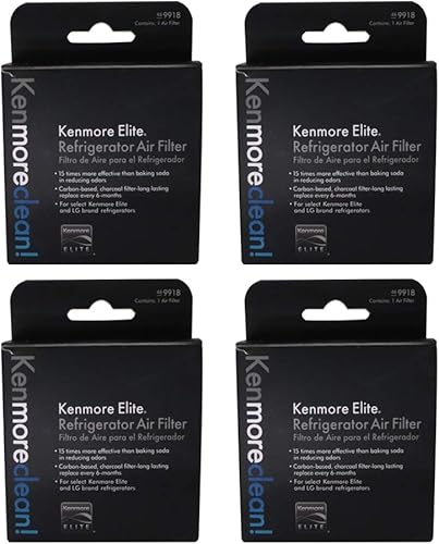 Paquete de 4 filtros de aire Kenmore Elite 469918 para refrigerador (4)