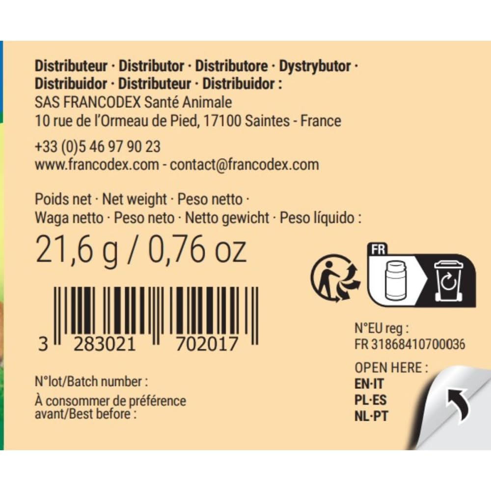 Francodex - Anti Parasite 30 comprimés pour Chiot et Petit Chien