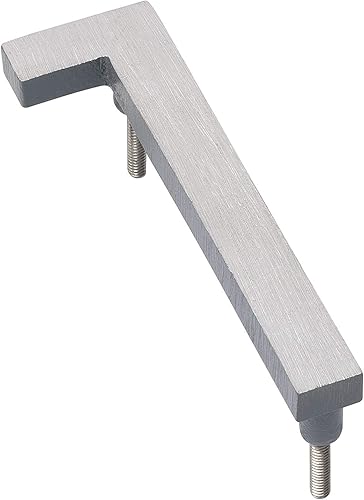 Miniatura 8 de Montague Metal Products MHN-04-F-GY2-3 Números de casa de dirección flotantes modernos de aluminio cepillado sólido, 4 pulgadas, níquel satinado con