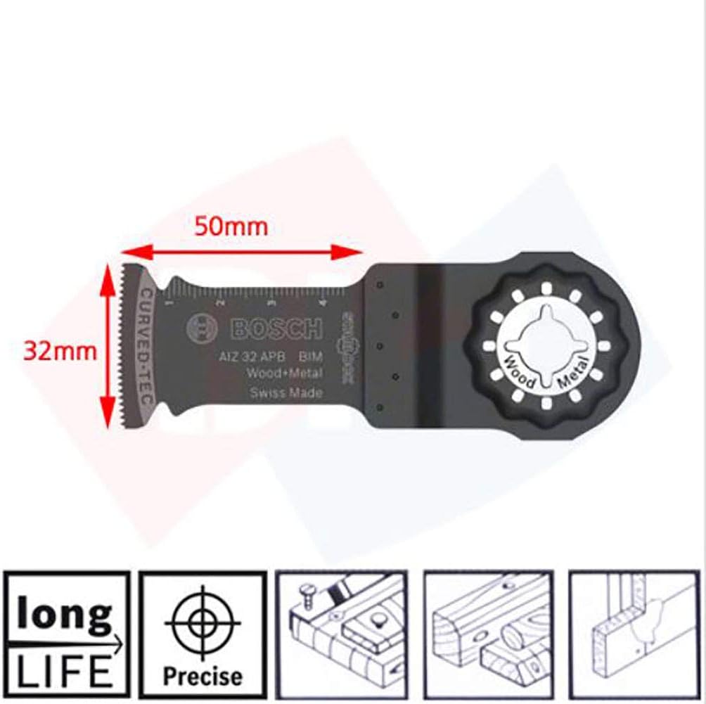 Bosch 5-Piece Starlock Tungsten Carbide Plunge-Cutting Blade/Segment Saw Blade Set (for Wood and Metal, Best of Cutting, Accessories for Multitool)