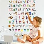 Esmee Wall Decals Animal Alphabet Numbers Colour Decals Stickers Kids Peel and Stick Removable for Room dcor Letters ABC Classroom playroom Decorations Educational Bedroom Nursery