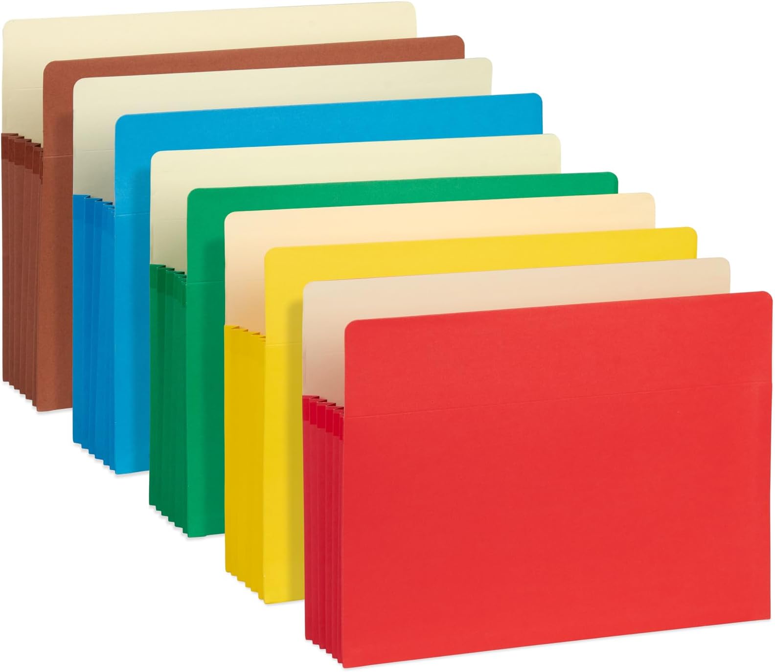 Blue Summit Expanding File Pockets, Letter Size, 5.25