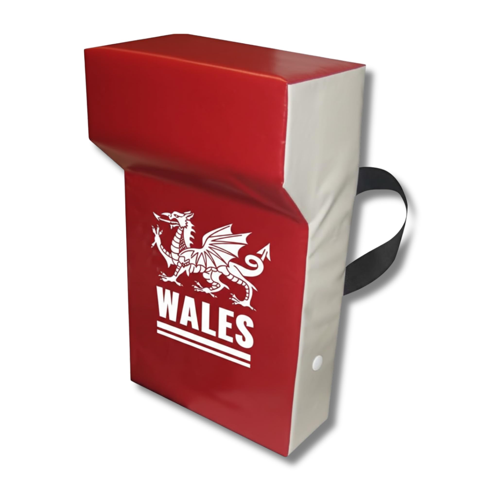 Implay - Rugby Tackle Shield with Top Wedge - Wales - Professional Grade - Training Equipment - Heavy Duty PVC/High Density Foam - Rugby Gift - 60 x 35 x 12.5cm