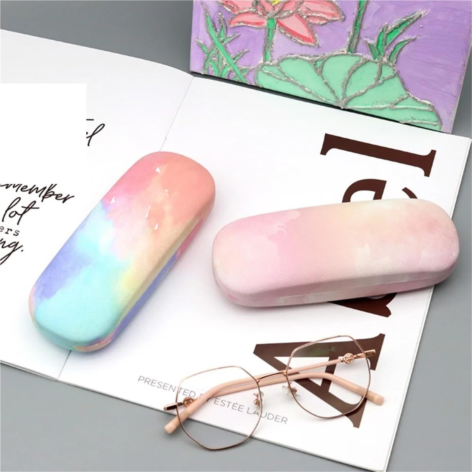 estuche para gafas, Estuche for gafas de sol Colour Cloud, caja for retro, almacenamiento for hombres y mujeres