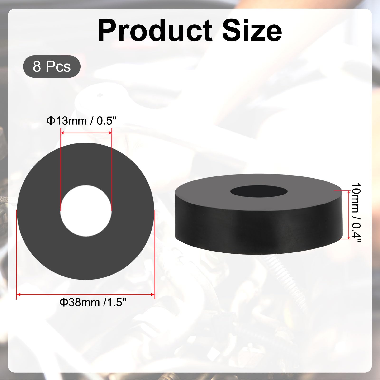 PATIKIL Multi Purpose Rubber Spacer - Image 2