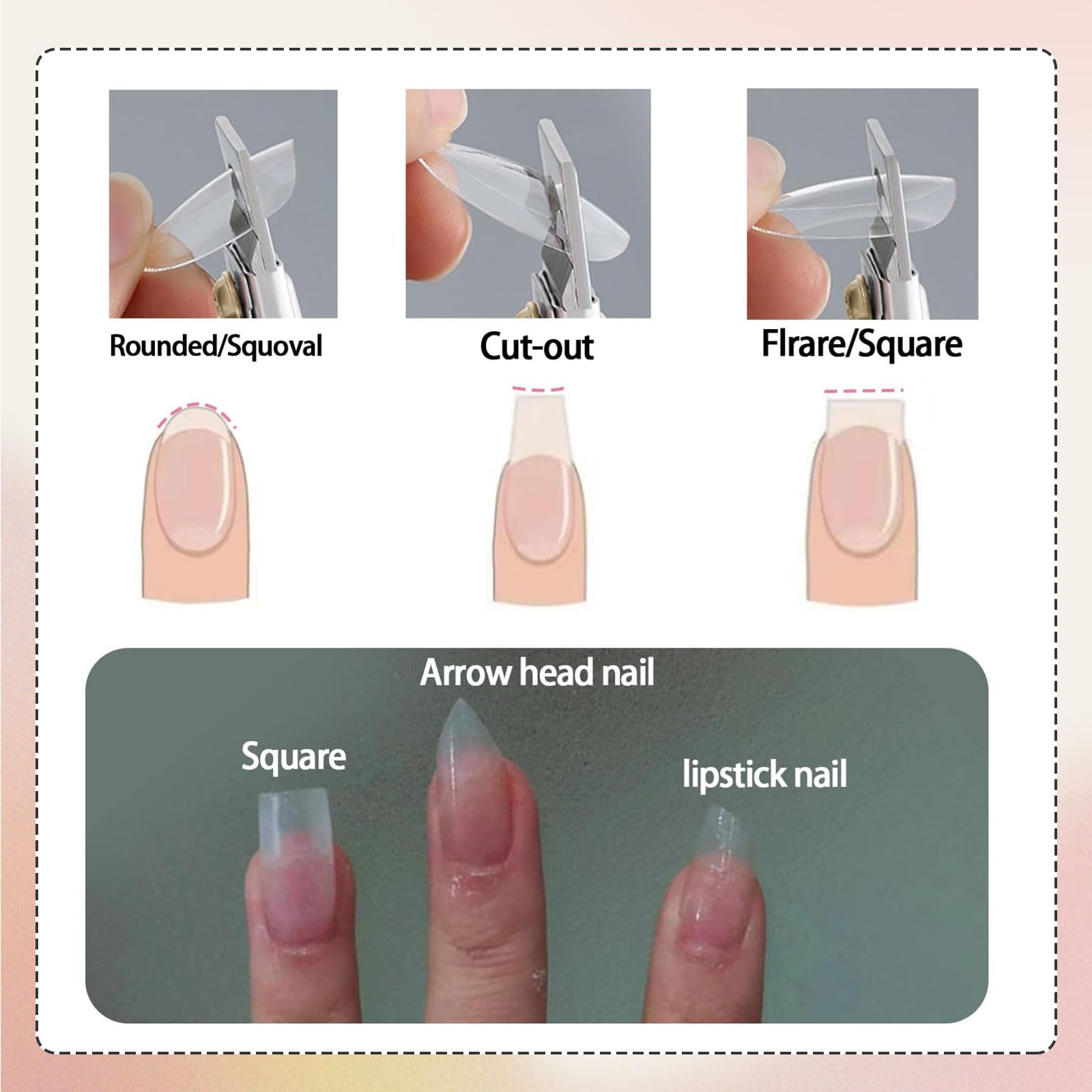 Professioneller Nagelknipser Mit Magnet-Längenmessung – Für Gelnägel, Acrylnägel, Künstliche Nägel, Inkl. 14 Magnete