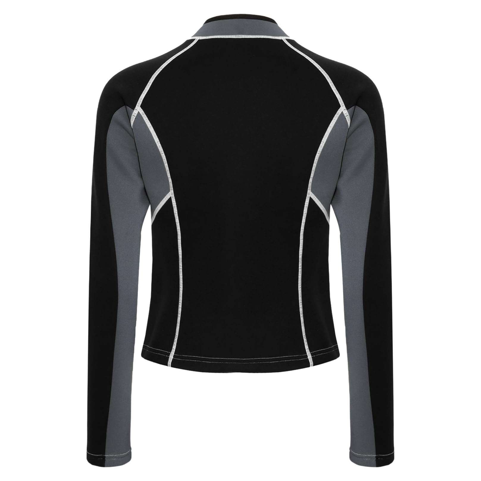 Agoky Donna Costumi Bagno in Neoprene Mm Adulti Immersione Donne Swimwear | Colletto Alto,Manica Lunga,Color Block,Paddle,Nuotando,Costume Da Bagno Per Surf Nuoto Immersione Spiaggia,Attività Acquatica