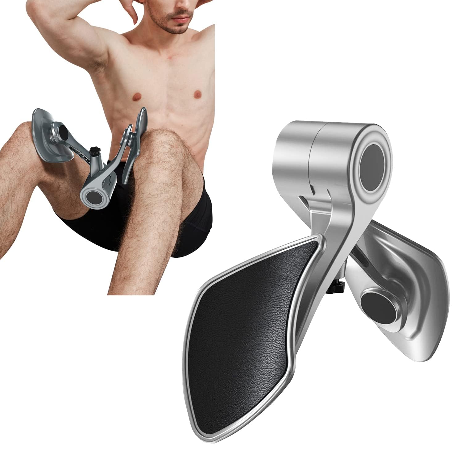 Thigh Master Adjustable Strength Thigh Exerciser, Inner Thigh Exercise Equipmen, Exercise Products for Women, Pelvic Floor Muscle Trainer, Black