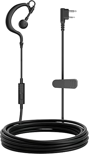 Miniatura 10 de SAMCOM Auriculares inalámbricos con auricular de tubo acústico transparente y dongle de 2 pines, auriculares inalámbricos con altavoz de micrófono